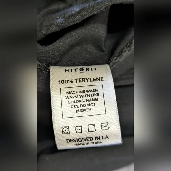 HITORII Street Pants, Lightweight, Outdoor, Black & Green, Buckle Belt, Size S - Picture 8 of 10